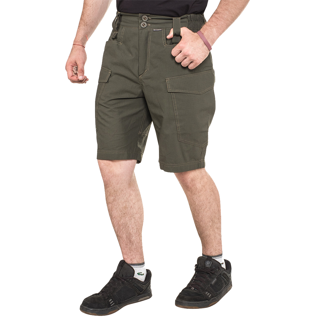 Шорти тактичні чоловічі Brotherhood Camo темний хакі ріп-стоп, фото 1