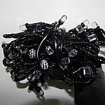 Світлодіодна лінійна гірлянда нитка 200 LED 13 м чорний шнур лампочки кристал від мережі холодний білий, фото 2