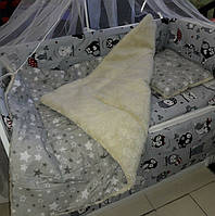 Дитяча ковдра хутряна з подушкою, Тепла ковдра в ліжечко