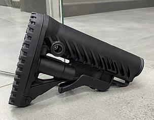 Приклад (база) FAB Defence GLR-16 без підщочника для AR15/M16, колір - чорний (MIL-SPEC, Com-SPEC) GLR16B, фото 3