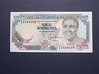 Банкнота 10 квача Замбия 1991 UNC пресс