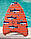 Дошка для плавання Bestway 32155, 42х32х3.5 см, різн. кольори жовтогаряча з акулами, фото 3