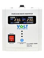 Джерело безперебійного живлення Volt Polska Sinus PRO 1000E 12 V 220 V Перетворювач AVR лінійно-інтерактивний