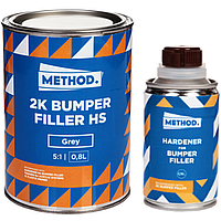 Грунт-наполнитель для пластика METHOD 2K Bumper Filler HS, 800 мл + 160 мл Комплект Серый