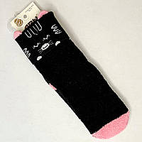 Детские махровые носки Arti Котики с ушками Черные