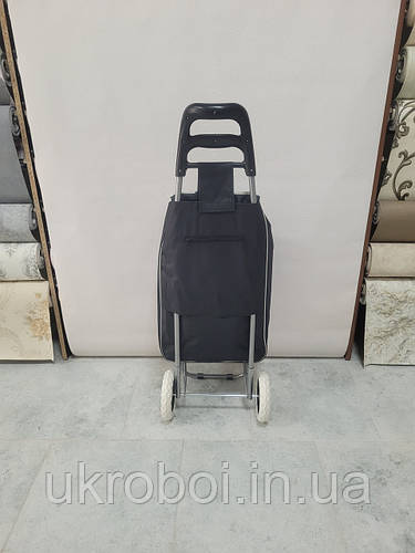 Хозяйственная сумка на колесиках, кравчучка, сумка на колесах черная ...