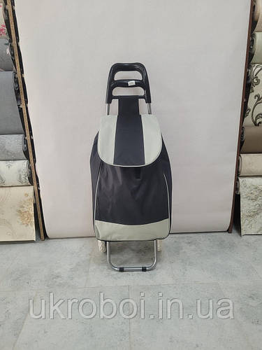 Хозяйственная сумка на колесиках, кравчучка, сумка на колесах черная ...