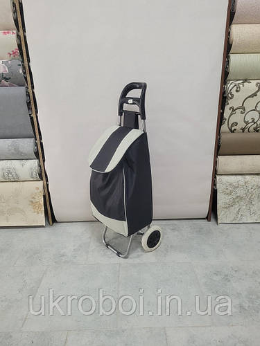 Хозяйственная сумка на колесиках, кравчучка, сумка на колесах черная ...