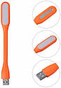 Портативна USB лампа підсвітка для ноутбука Led Plastic Light Orange, фото 3
