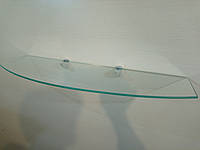 Полка стеклянная фигурная 6 мм прозрачная 75 х 25 см