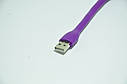 Портативна USB лампа підсвітка для ноутбука Led Plastic Light Violet, фото 6
