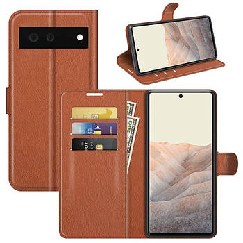 Чохол-книжка Litchie Wallet для Google Pixel 6 Brown