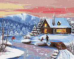 Картина за номерами Сніжна прогулянка 40 х 50  Ідейка KHO6304