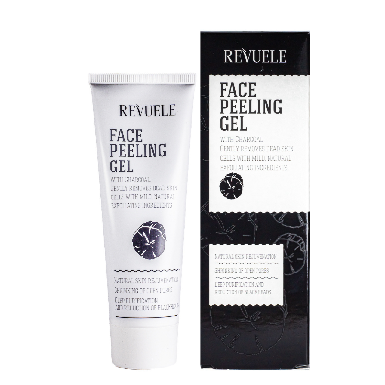 Гель пілінг для обличчя Reveuele Face Peeling Gel With Charcoal з вугіллям 80 мл