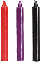 Свечи для массажа Doc Johnson Japanese Drip Candles - 3 Pack Multi-Colored низкотемпературные