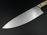 Кухонний ніж ручної роботи « Шеф #6» з сталі N690/61 HRC, фото 2