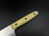 Кухонний ніж ручної роботи « Шеф #6» з сталі N690/61 HRC, фото 5