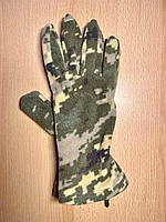 Тактические военные флисовые перчатки пиксель