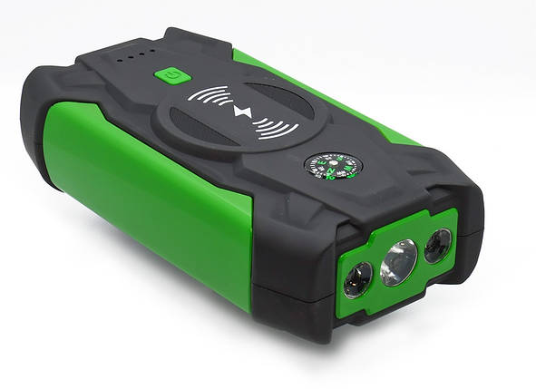 Пуско-зарядное устройство Car Jump Starter + Power Bank HQ-Tech High-Power 39800mAh, 12V 2xUSB+Wireless, Green, фото 3