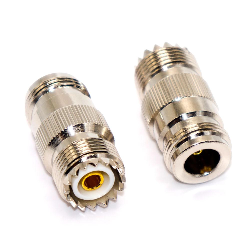 Соединитель N type - UHF, гнездо N-type - гнездо UHF (SO239), корпус ...
