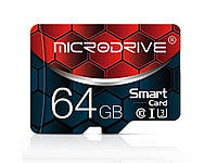 Карта памяти Microdrive с SD адаптером class 10 64Gb Черный Хіт продажу!