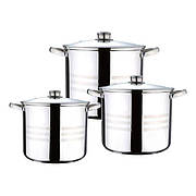 Універсальний набір каструль з кришками Bohmann BH-3434 з нержавіючої сталі з антипригарним покриттям