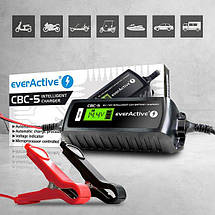 Зарядний пристрій everActive CBC-5 6V/12V 3.8 A LCD, для автомобільних акумуляторів, фото 5