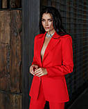 Класичний жіночий костюм Люкс червоний (різні кольори) XS S M L, фото 6