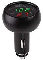 Вольтметр автомобильный в прикуриватель VST 706 - 4 в машину Термометр с подсветкой (