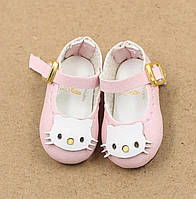 Туфли для куклы Блайз обувь с бантиком или котиком 3,2х1,4 см Розовый с котиком