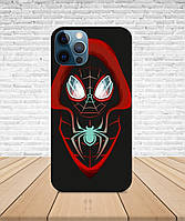 Матовый Чехол iPhone 13 Mini Человек паук с принтом