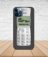 Матовый Чехол iPhone 13 Mini Nokia 1100 с принтом