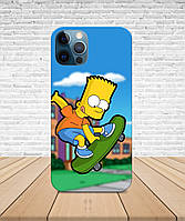 Матовый Чехол iPhone 13 Mini Барт Симпсон с принтом
