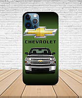 Матовый Чехол iPhone 13 Mini Chevrolet Silverado с принтом
