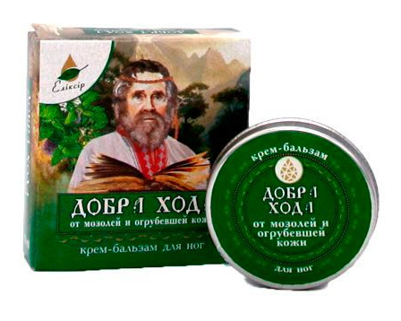 Крем-бальзам Добра хода від мозолів та огрубілої шкіри 10мл /Еліксір/