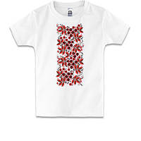 Детская футболка с орнаментом ежевики в стиле вышиванки