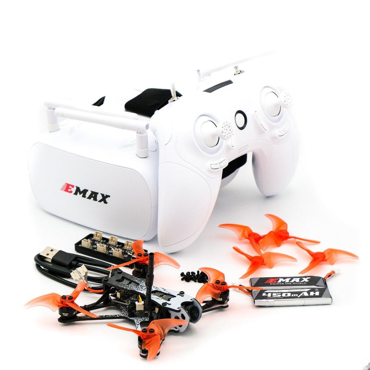EMAX Tinyhawk II Freestyle RTF Kit — комплект: дрон з БК моторами, FPV окулярами, пультом, 2 батареями, з кейсом