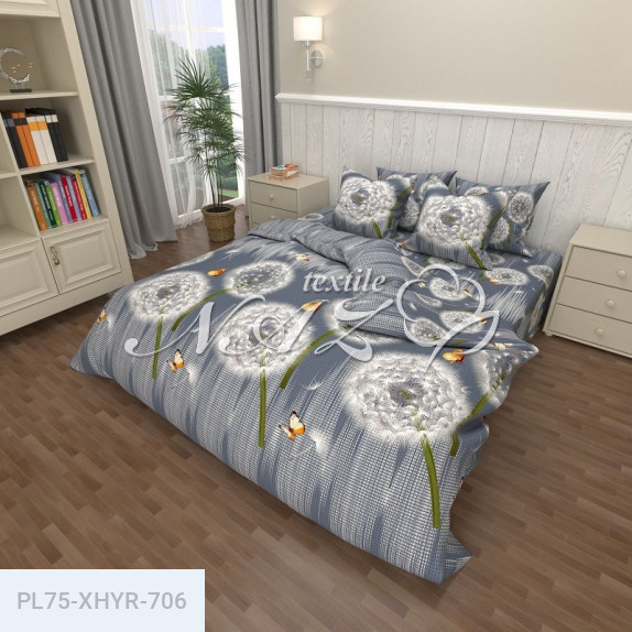 Велика кульбаба - Бязь 3D - Полуторний комплект постільної білизни