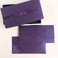 Gift box Pino темно-фиолетовый Открытки и денежные конверты на день рождения, свадьбу, юилей