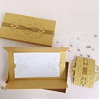 Gift box Pino золото Конверт ручной работы на свадьбу, день рожденя, юбилей