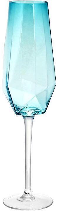 Набір стаканів стаканів 4 фужери Monaco келихи для шампанського 370 мл, скло блакитного льоду | HomeDreams