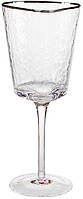 Набір стаканів стаканів 4 фужери Monaco Ice келихи для вина 400 мл, скло зі срібним кантом | HomeDreams