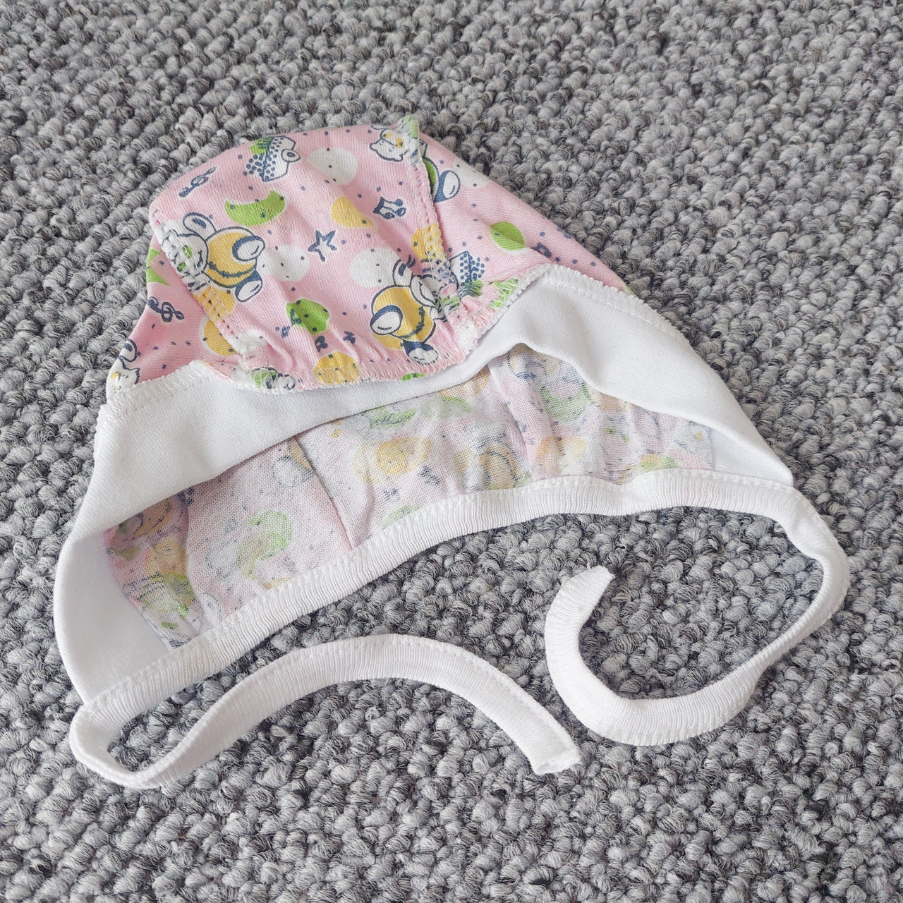 3-5 р 40 (68) тонкий бавовняний чепчик для новонароджених тоненька шапочка для малючка із зав'язками 4000 РЗВЗ