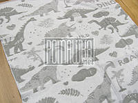 Плотный 140х100 хлопковый байковый флисовый детский плед одеяло для новорожденных малышей детей 1579 Серый