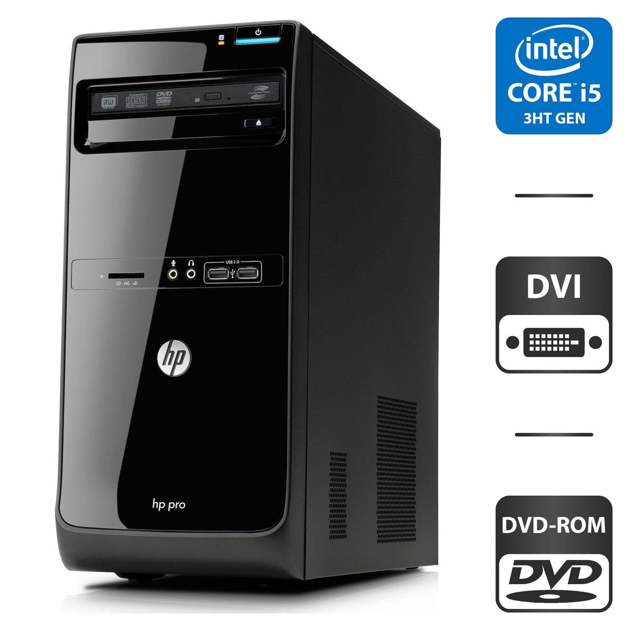 ПК HP / Core i5-3470 4 ядра по 3.2 - 3.6 GHz/4GB DDR3/250GB HDD/HD ...