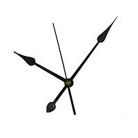 Стрілки для годинника, годинникового механізму, комплект із 3 стрілок, чорні Піка, 106197