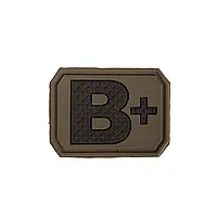 Нашивка на липучці Sturm Mil-Tec Blood Type Patch B Positive PVC 3D Olive єдиний