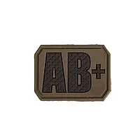 Нашивка на липучці Sturm Mil-Tec Blood Type Patch AB Positive PVC 3D Olive єдиний