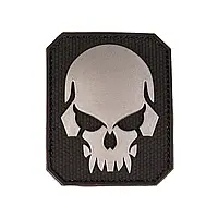 Нашивка на липучці Sturm Mil-Tec Skull Patch PVC 3D (Large) Black єдиний