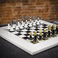 Подарочные шахматы Italfama "Black and White" материал дерево размер 40*40 см Цвет белый